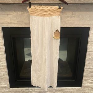 NWT- white linen pants